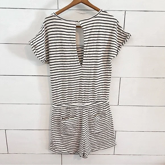 Lou & Grey for Loft Nautical Striped Romper. Size Medium. - Picture 3 of 9